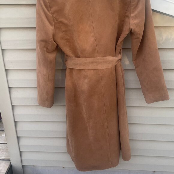 H&M Women's Faux Suede Trenchcoat - Like New! - Picture 4 of 5